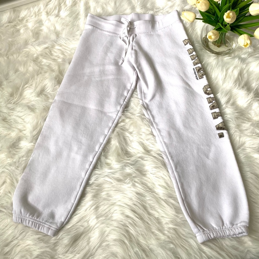White Victoria’s Secret PINK sweatpants